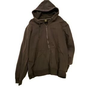 Athletic Works Brown Full Zip Up Hoodie Mens 3XL